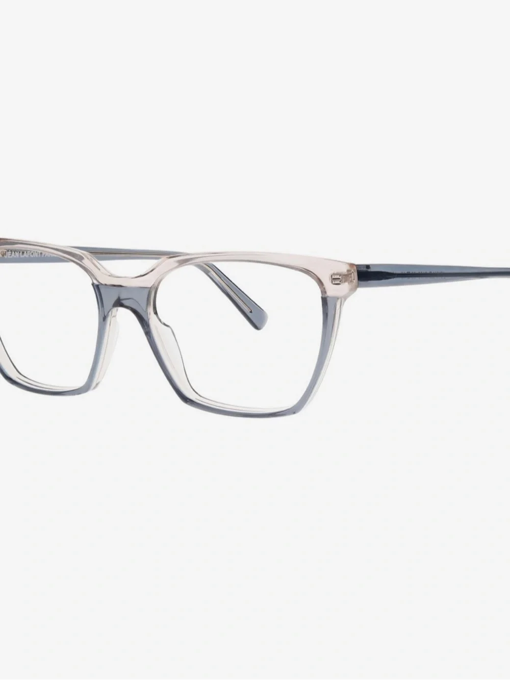 Transparent pink/blue Square Optical Glasses